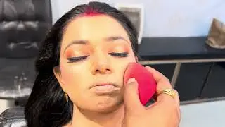 Bengali Reception Bride with Soft Glam Makeup of Nanad and Bhabhi 
