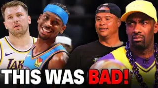 GILBERT ARENAS WATCHES THE LAKERS GET EMBARRASSED BY THE DEFENDING CHAMPION THUNDER
