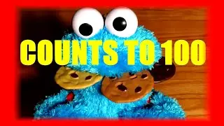 🍪COOKIE MONSTER EATS 100 COOKIES! (Count 'n Crunch Toy)🍪