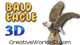 How to Make Bald Eagle Statue - 3D Printing Pen Scribbler DIY Tutorial/Creative World