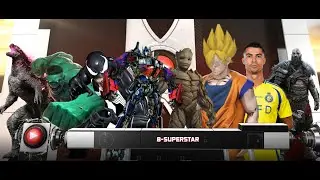 ULTIMATE 8 SUPERSTARS BATTLE 🔥 Godzilla vs Hulk vs Goku vs Ronaldo | WWE 2K25