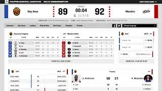 47th Season PBA Comm's Cup ELIMS: Bay Area vs. Meralco LIVE STATS (NO VIDEO)