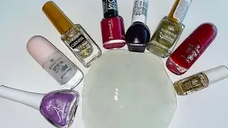 Mixing Different Colors Of Nail Polish In Slime ASMR