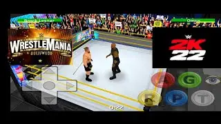 Brock Lesnar vs Omos in WrestleMania 39 in wr3d 2k22 mod by Leo