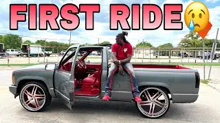 MY FIRST AND LAST RIDE ON THE HIGHWAY IN MY CUSTOM OBS TRUCK ON 26s CORLEONE FORGED WHEELS!!!