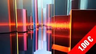 Crimson Glass Towers &mdash; Abstract Architecture Background Stock Video (HD)