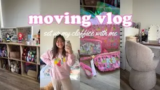 MOVING VLOG 💖✨ setup my cloffice with me & a stoney clover disney princess haul!
