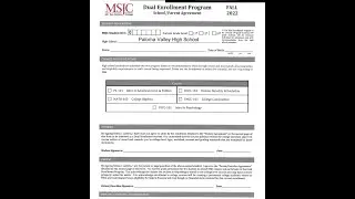 Fall 2022 Dual Enrollment Canvas Class and SPA Form