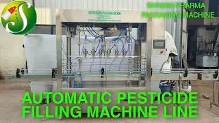 Automatic Pesticides Filling Machine Line || Shivam Pharma Packaging Machine