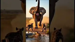 Unbelievable Rescue: Elephant Saves Lion Cub from Crocodile and Hyenas | Epic Wildlife Moment