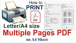 Print Multiple Pages pdf on A4 Sheet | Save Paper by printing multiple pages on single A4 Sheet