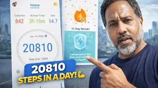 20,810 Steps in One Day 💪 | Broke 10K Goal &times;2 | Real Fitness  #10000stepschallenge #FitnessJourney