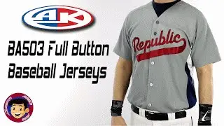Athletic Knit BA503 Full Button Down Baseball Jerseys - Homegrown Sporting Goods