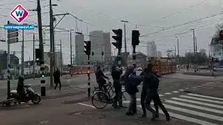 Storm bij het Strijkijzer in Den Haag