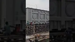 251 ton transformer unload from Barge. Logistic work in Bangladesh