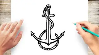 How to Draw Anchor Easy