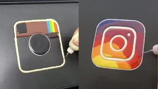 Старый против нового логотипа Instagram: блинное искусство
