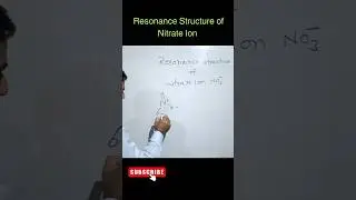 Resonance Structure of Nitrate Ion #shorts #trending #viral #youtubeshorts #shortsvideo #shortsfeed