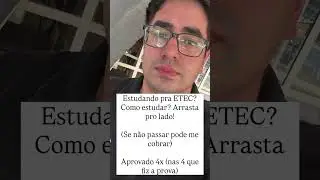 Como passar na ETEC 2026? Se n&atilde;o passar me cobre. #etec #fatec #vestibulinho #vestibular