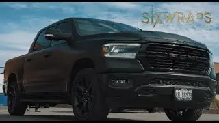DODGE RAM IN SATIN BLACK VINYL WRAP| SixWraps Studio Mississauga