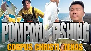 POMPANO FISHING GREAT HAUL 50+ FISH IN CORPUS CHRISTI, TEXAS (C&acirc;u C&aacute; Chim V&agrave;ng)