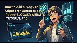 Copy to Clipboard Button to Your Poetry BLOGGER WEBSITE  TUTORIAL #10