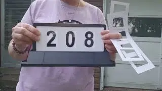 LED Solar Address Sign &ndash; Double-Sided House Number Plaque with 3 Light Modes, Waterproof