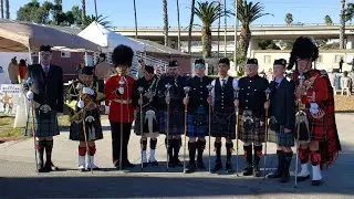 Seaside Highland Games Scottish Festival Band Ceremony Ventura CA Oct 2023 Bagpipes