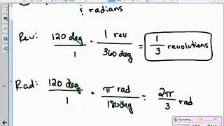 Revolutions, Radians and Degrees Oh My