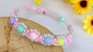 PULSEIRA DE MIÇANGAS COM MACRAMÊ | @CiceroAlencar
