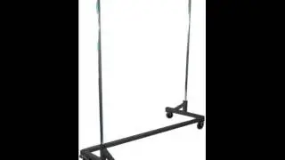 400LB LOAD Commercial Grade Rolling Z Rack Garment Rack with Nesting Black Base