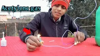 How To Make A Acetylene Gas?#पानी और calcium carbide के reaction से Acetylene gas को बनाया?