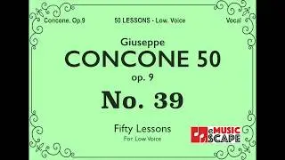 Concone 50, Op.9 No.39 (Low Voice, 콘코네 저성용)