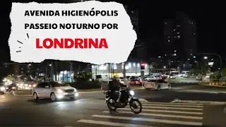 Av. Higienópolis à noite em Londrina Paraná Brasil 