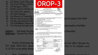 orop 3, orop 3 table, orop 3 pension table, orop 3 table no 7, orop 3 latest news today 2024 table