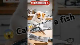 😱 Cat catch a fish | Cat cooking fish #shorts #cutecat #cooking #catboy #ytshorts