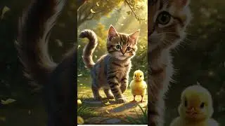 cat and chick friendship #cat  #rabbitrescue #cuteanimals #animalrescue