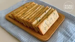 SCALLION CRACKERS 香葱苏打饼干 [ねぎクラッカー] 파 크래커 | MAMA BAKES