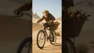 the poor monkey racing his cycle in match,but his rich friends making fun of him 😔#cocofilms_a01
