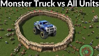 Monster truck vs All Units AT ONCE ! AOE 3 DE