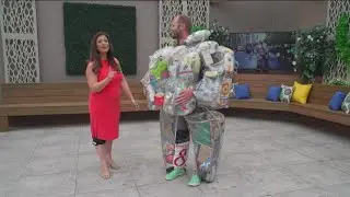 Man wears every piece of trash he created for one month to promote awareness