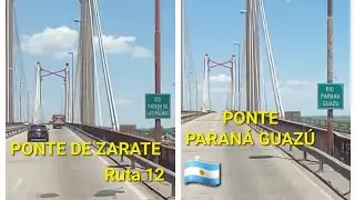 Passando pela pelas Pontes Paraná Guazú e a Ponte de Zarate na Argentina. 