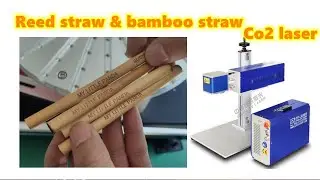 CO2 Laser Engraver Cutter for Reed bamboo straw chopstick brush customized logo brand engraving