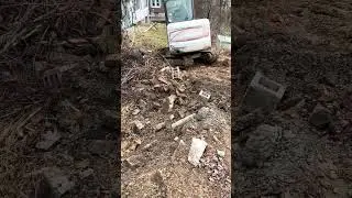 Machine operator having fun working with all the room to move all this debris around for a new path