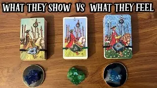 PICK A CARD *WHAT THEY SHOW VS WHAT THEY FEEL* 🔮🎭 Psychic Tarot Card Love Reading