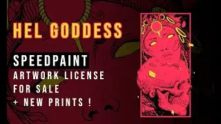 4K  HEL GODDESS TIME LAPSE  Prints and Usage Rights License Available  How to draw in Procreate