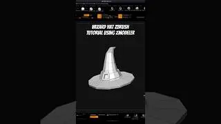Урок по zModeler zBrush. Узнайте, как создать низкополигональную модель волшебной шляпы!