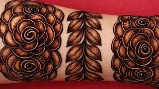 Mehndi Design Simple Full Hand For Karwa Chauth ||Aesthetic Mehandi Design Front Hand ||Henna Design