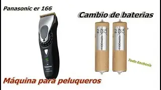 Máquina panasonic, cambiando las baterías/ Barbería Máquinas