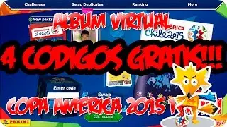 4 Codigos Album Virtual Copa America 2015 PANINI